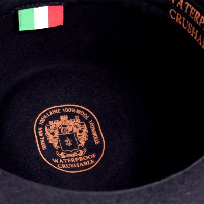 Hoeden - Gårda Belluno Crushable Wool felt Fedora (blauw)