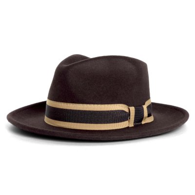 Hoeden - Gårda Belluno Crushable Wool felt Fedora (bruin)
