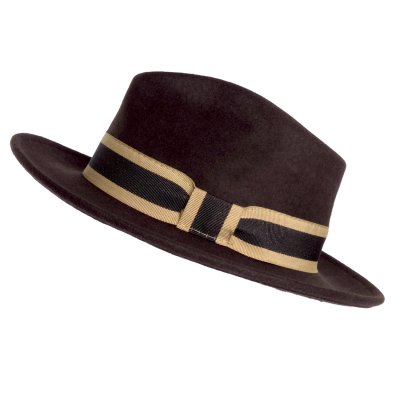 Hoeden - Gårda Belluno Crushable Wool felt Fedora (bruin)