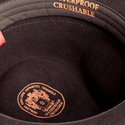 Hoeden - Gårda Belluno Crushable Wool felt Fedora (bruin)