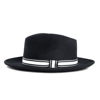 Hoeden - Gårda Belluno Crushable Wool felt Fedora (zwart)
