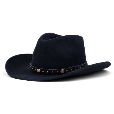 Hoeden - Gårda Bowmont Crushable Wool felt Western hat (blauw)