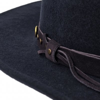 Hoeden - Gårda Bowmont Crushable Wool felt Western hat (blauw)