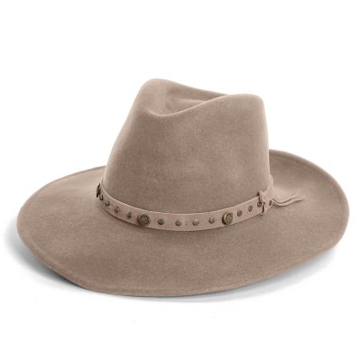 Hoeden - Gårda Bowmont Crushable Wool felt Western hat (greige)