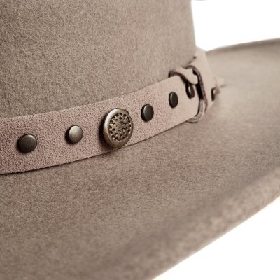 Hoeden - Gårda Bowmont Crushable Wool felt Western hat (greige)