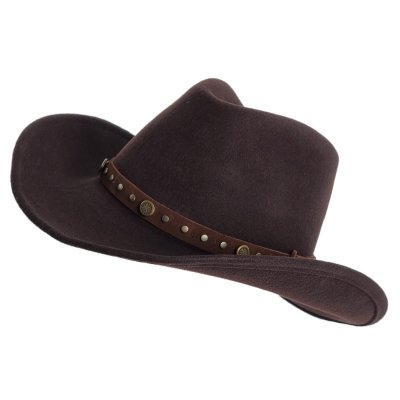 Hoeden - Gårda Bowmont Crushable Wool felt Western hat (bruin)