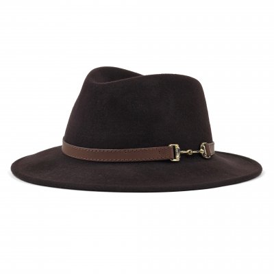 Hoeden - Gårda Braga Wool felt Fedora (bruin)