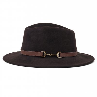 Hoeden - Gårda Braga Wool felt Fedora (bruin)