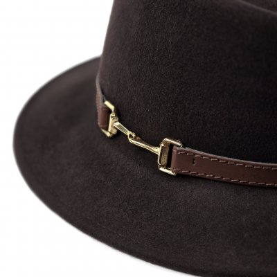 Hoeden - Gårda Braga Wool felt Fedora (bruin)