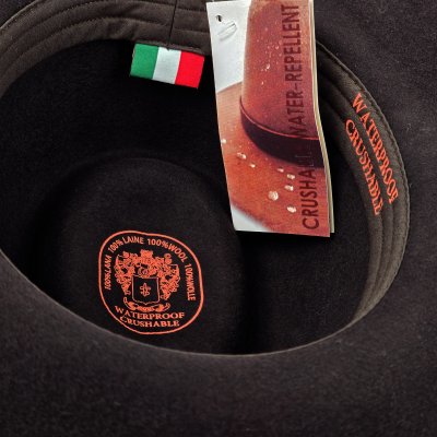 Hoeden - Gårda Braga Wool felt Fedora (bruin)