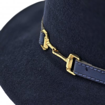 Hoeden - Gårda Braga Wool felt Fedora (marineblauw)