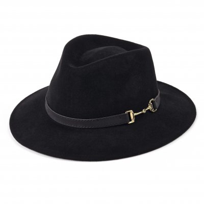 Hoeden - Gårda Braga Wool felt Fedora (zwart)