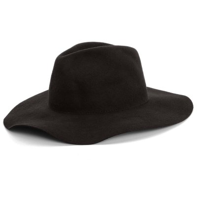 Hoeden - Gårda Fabriano Wide Brim Wool Fedora (zwart)
