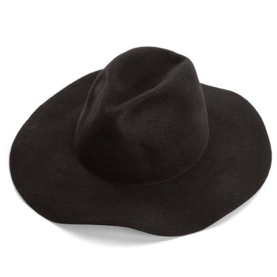 Hoeden - Gårda Fabriano Wide Brim Wool Fedora (zwart)