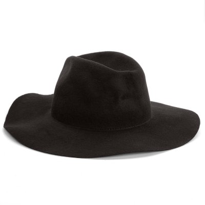 Hoeden - Gårda Fabriano Wide Brim Wool Fedora (zwart)