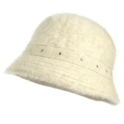 Hoeden - Gårda Liskeard Angora Bucket Hat (wit)