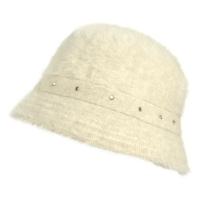 Hoeden - Gårda Liskeard Angora Bucket Hat (wit)