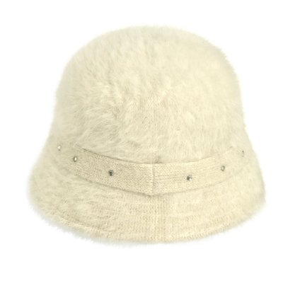 Hoeden - Gårda Liskeard Angora Bucket Hat (wit)