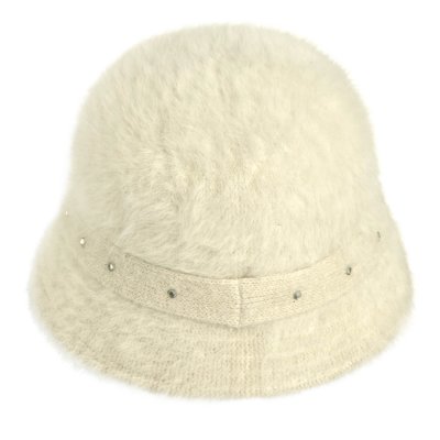 Hoeden - Gårda Liskeard Angora Bucket Hat (wit)