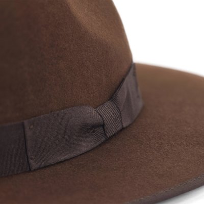 Hoeden - Gårda Mapleton Wide brimmed Fedora (bruin)
