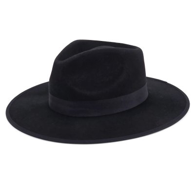 Hoeden - Gårda Mapleton Wide brimmed Fedora (zwart)