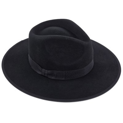 Hoeden - Gårda Mapleton Wide brimmed Fedora (zwart)