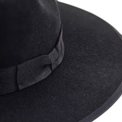 Hoeden - Gårda Mapleton Wide brimmed Fedora (zwart)