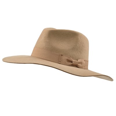 Hoeden - Gårda Marcola Wide brimmed Fedora (beige)