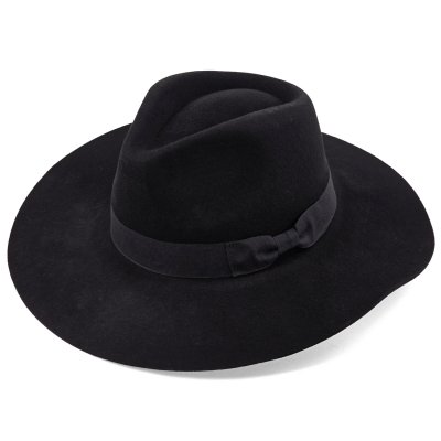 Hoeden - Gårda Marcola Wide brimmed Fedora (zwart)