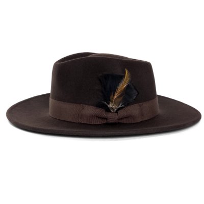Hoeden - Gårda Molinella Crushable Wool felt Fedora (bruin)