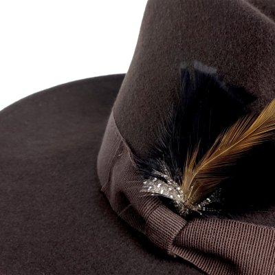 Hoeden - Gårda Molinella Crushable Wool felt Fedora (bruin)