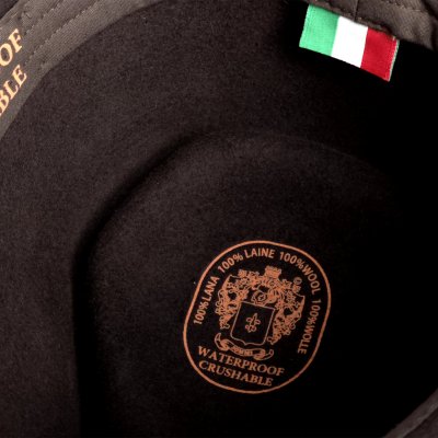 Hoeden - Gårda Molinella Crushable Wool felt Fedora (bruin)