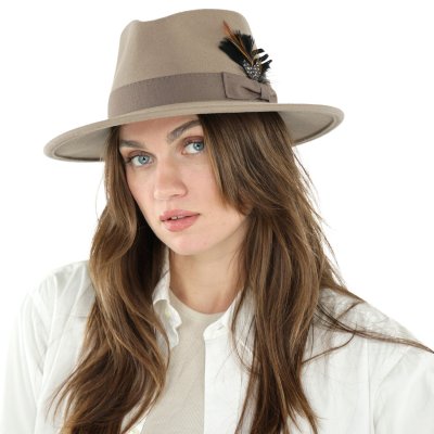 Hoeden - Gårda Molinella Crushable Wool felt Fedora (greige)