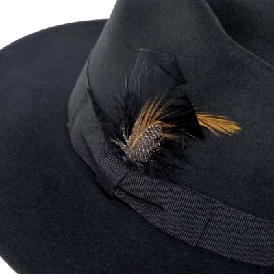 Hoeden - Gårda Molinella Crushable Wool felt Fedora (zwart)