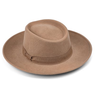 Hoeden - Gårda Napoli Fedora Wool Hat (beige)