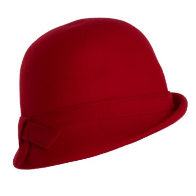 Hoeden - Gårda Ofena Wool Cloche (rood)