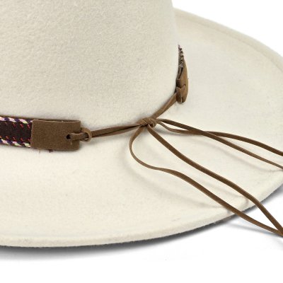 Hoeden - Gårda Toquerville Crushable Wool felt Western hat (crème)