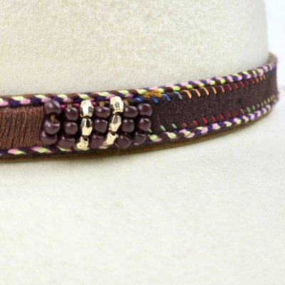 Hoeden - Gårda Toquerville Crushable Wool felt Western hat (crème)