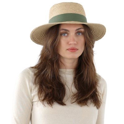 Stro hoed - Gårda Palma Gambler (natuur/groen)