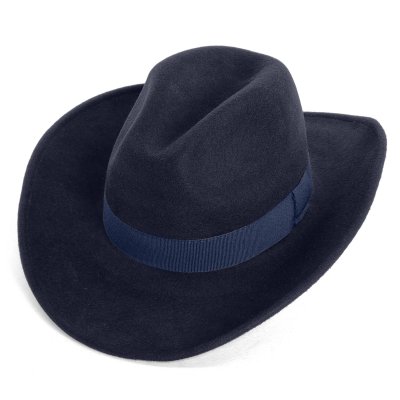 Hoeden - Gårda Pocatello Crushable Wool felt Western hat (blauw)