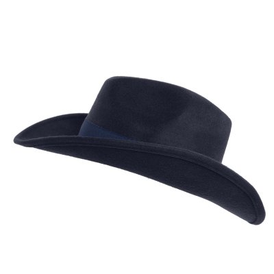 Hoeden - Gårda Pocatello Crushable Wool felt Western hat (blauw)