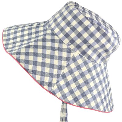 Hoeden - Gårda Poppy Checkered sun hat (blauw)