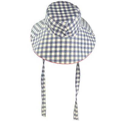Hoeden - Gårda Poppy Checkered sun hat (blauw)