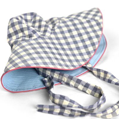 Hoeden - Gårda Poppy Checkered sun hat (blauw)