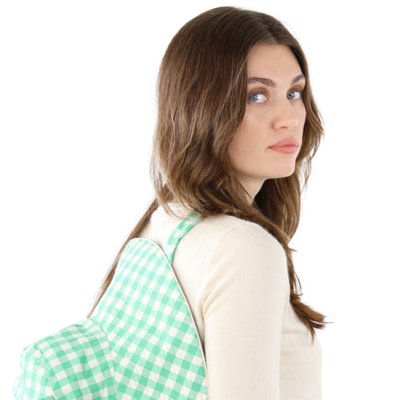 Hoeden - Gårda Poppy Checkered sun hat (groente)