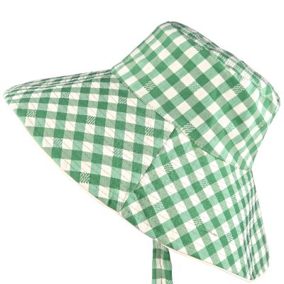 Hoeden - Gårda Poppy Checkered sun hat (groente)