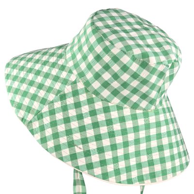 Hoeden - Gårda Poppy Checkered sun hat (groente)