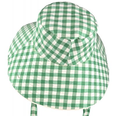 Hoeden - Gårda Poppy Checkered sun hat (groente)