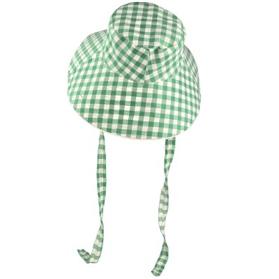 Hoeden - Gårda Poppy Checkered sun hat (groente)