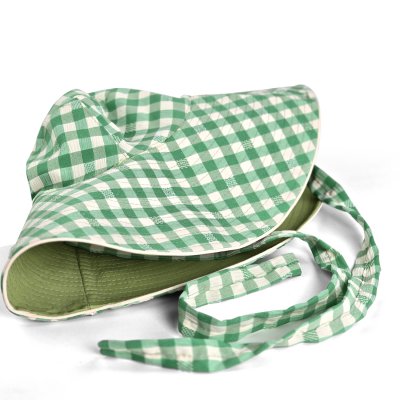 Hoeden - Gårda Poppy Checkered sun hat (groente)